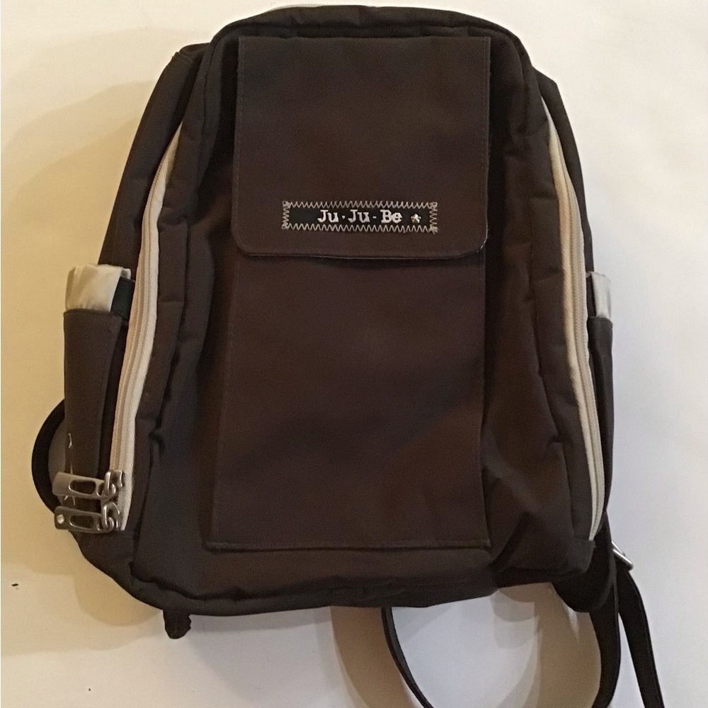 Ju-Ju-Be Mini Be 1.0 Rucksack/Backpack Dark Brown And Beige Trim -Baby Bag
